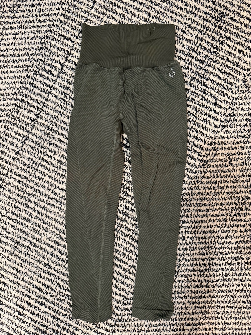 FP Movement by Free People Olive High-Waist Ribbed Leggings